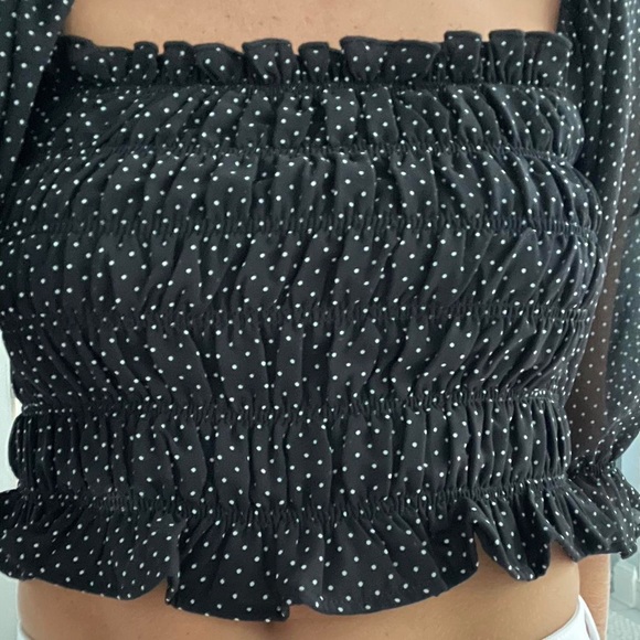 Shopbop poka dot crop top - Picture 3 of 4